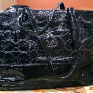 Coach Large Patent Leather Bag
